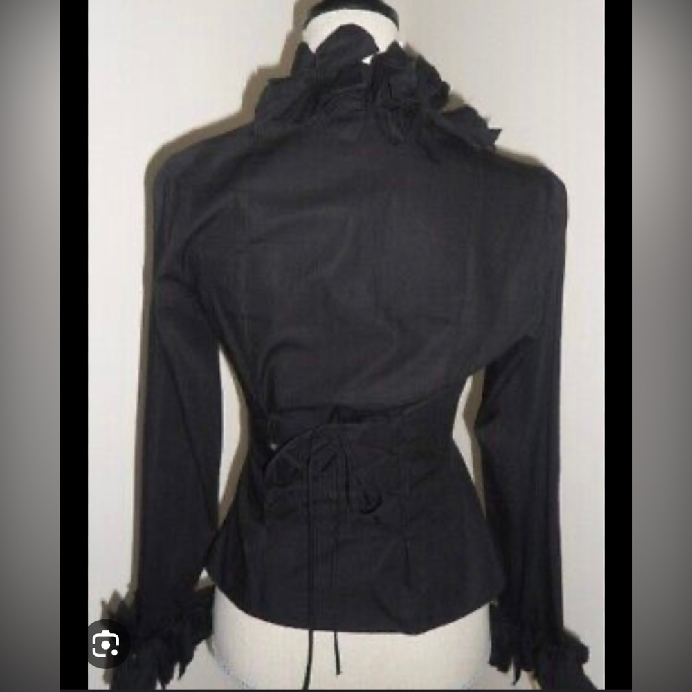 Anne Fontaine Kimmy Blouse- Ruffle front with corset back.